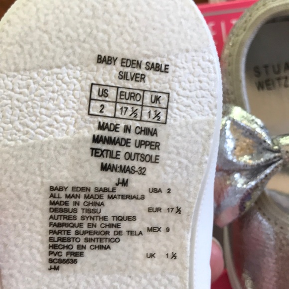 Stuart Weitzman Baby Eden Sable Size2 3-6mo NWT - Picture 6 of 8